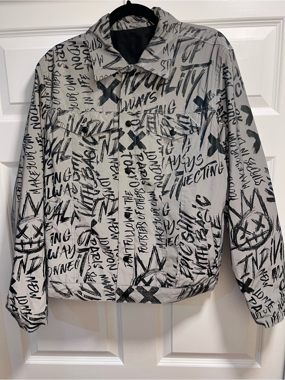 Cult of Individuality 3M Reflective Reversible Jacket Graffiti Y2K Men’s Small